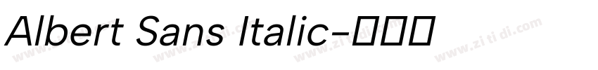 Albert Sans Italic字体转换